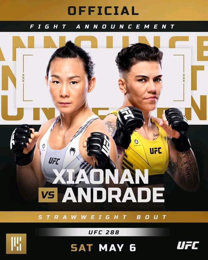 UFC 288 - Andrade vs Xiaonan - 7 May 2023